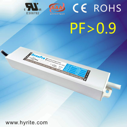 30W 12V Constant Voltage Waterproof PF>0.9 LED Power Supply